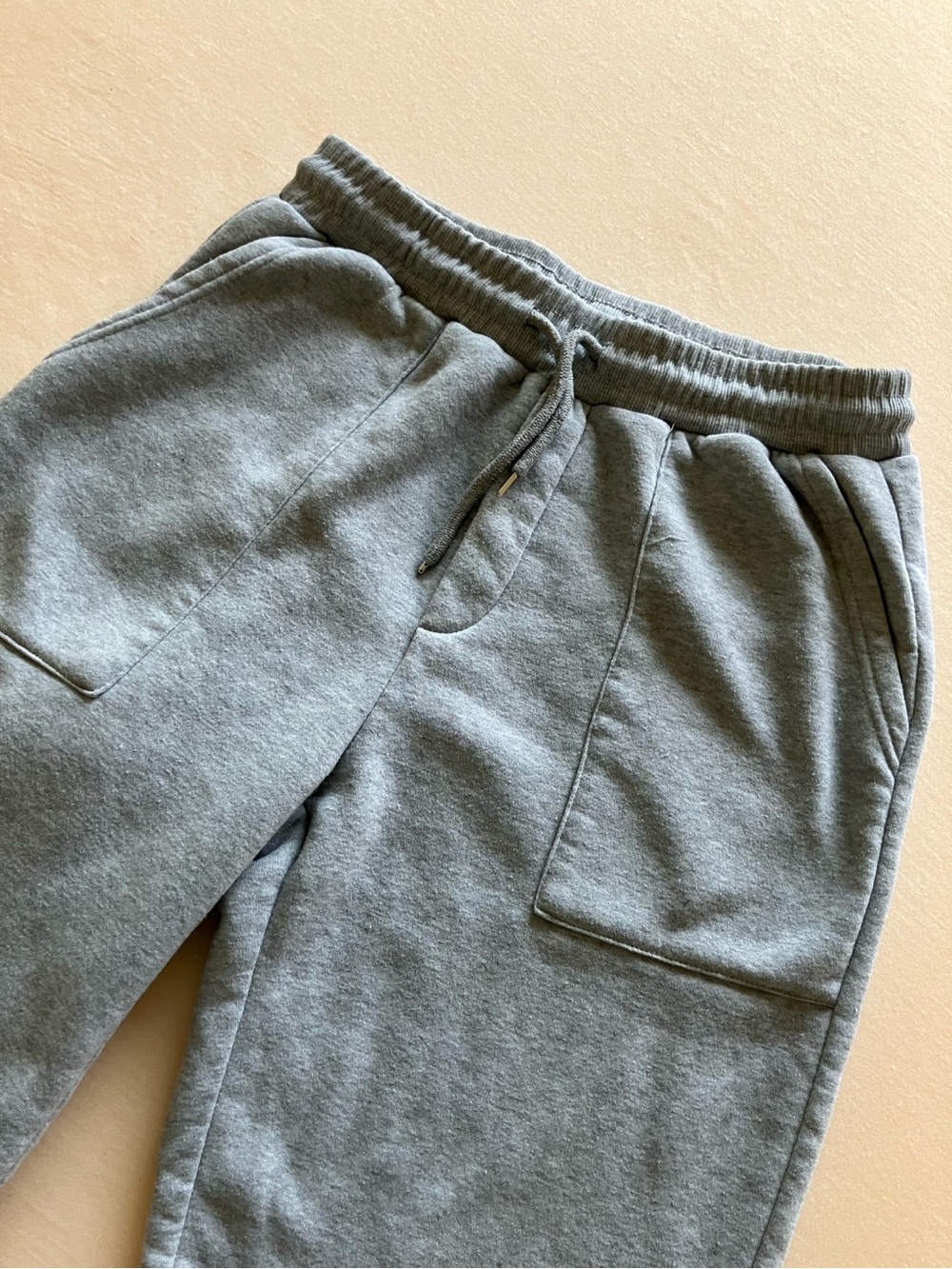 SHEIN Men’s S Grey Wide Leg Sweatpants - Elastic Drawstring Waist, Patch Pockets - Picture 3 of 5